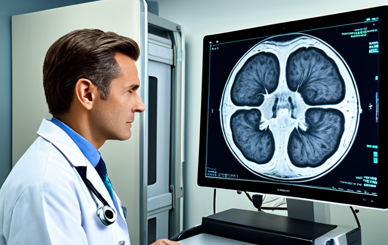 Advanced Medical Imaging**
"A fully clothed doctor examines a detailed 3D MRI scan in a modern hospital room, professional setting, appropriate content, safe for work, perfect anatomy, correct proportions, natural pose, showcasing the integration of nuclear technology in medical diagnostics, high quality, professional attire, modest clothing."
**